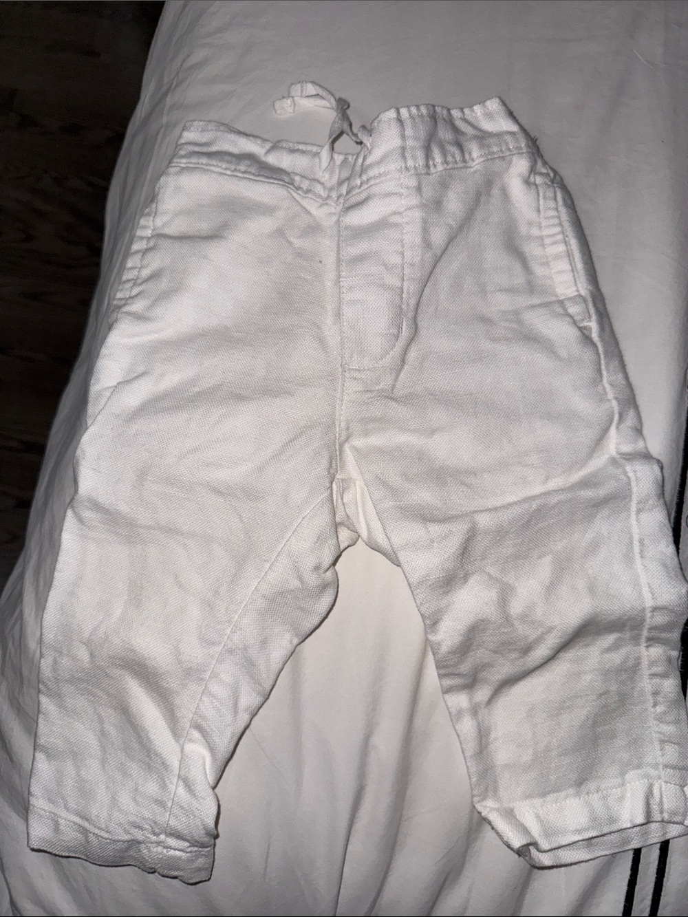 Janie and Jack Cream Textured Pull-On Baby Pants